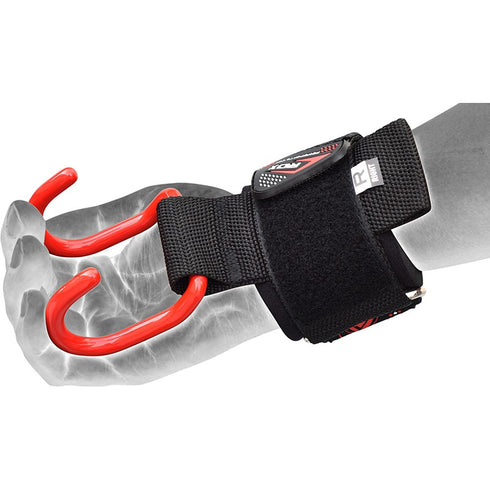 RDX W15 ANCHOR GYM HOOK STRAPS(Red)-6